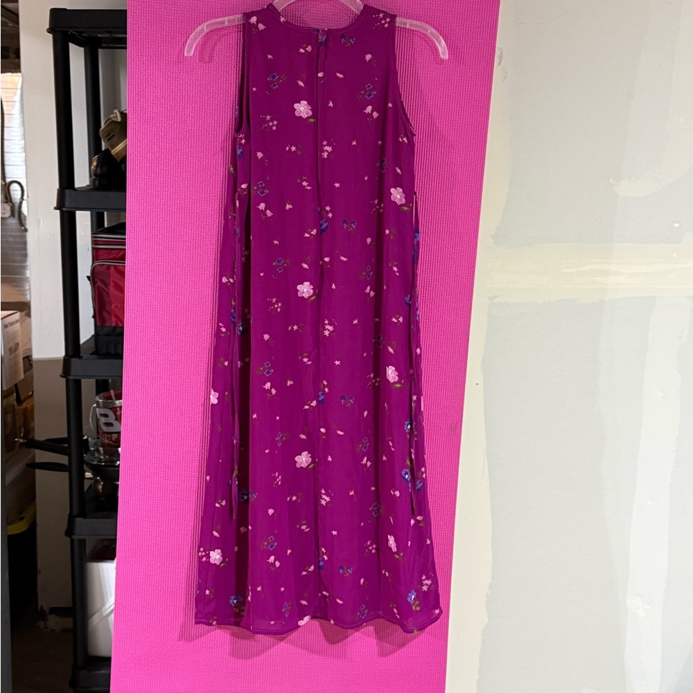 Charming Purple Floral Kids Dress